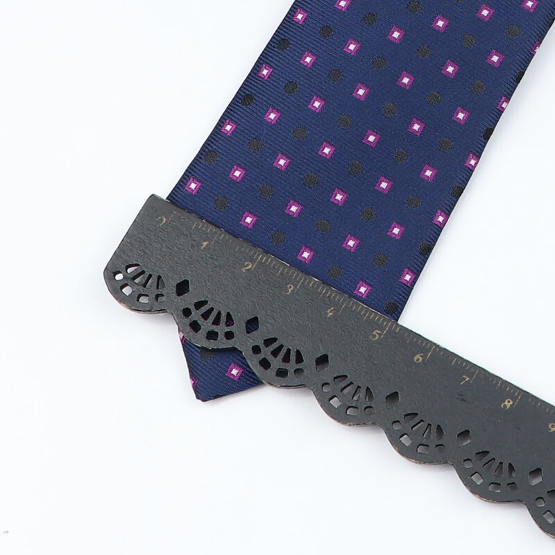 Cravatta classica a righe Skinny da uomo cravatte rosse blu Navy Jacquard tessute Solid Plaid Dots Tie Daily Wear Cravat Wedding Party Gift