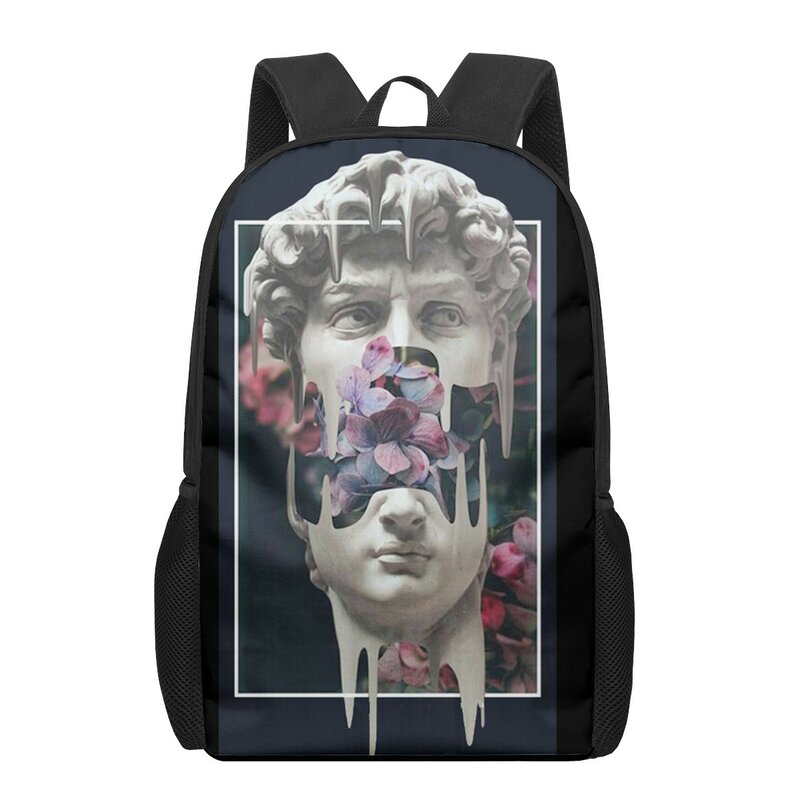 Школьная сумка с современным художественным принтом Дэвида для подростков, повседневные дорожные ранцы на плечо для книг для мальчиков и девочек