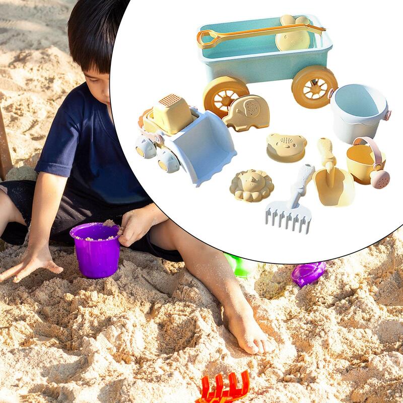 Set di giocattoli di sabbia da spiaggia, giocattoli da spiaggia per carrelli, coordinazione occhio a mano giocattolo per carri da spiaggia per bambini, Set da gioco da spiaggia per bambini per feste all'aperto