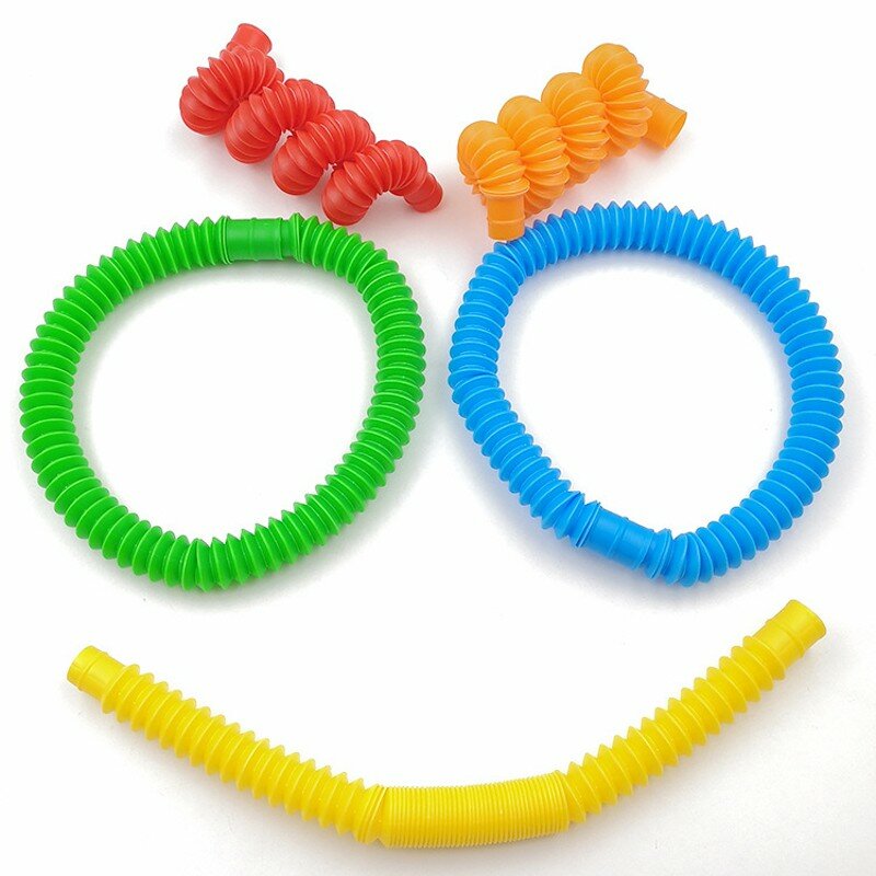 Tubos de resorte de 1-5 piezas, juguete sensorial para aliviar el estrés, telescópico, fuelle, juguetes para adultos y niños, juguete antiestrés para apretar, regalos