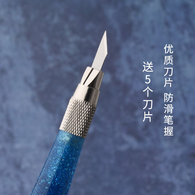 Criativo mini limpar caneta faca para notebook diário bonito faca de papel fita utilitário faca selo de borracha cortador planejador acessórios