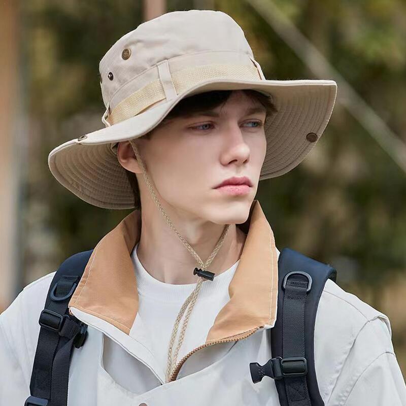 New Summer Sun Hats UV Protection Breathable Outdoor Hunting Hiking Fishing Riding Camping Cap for Men Women Panama Hat