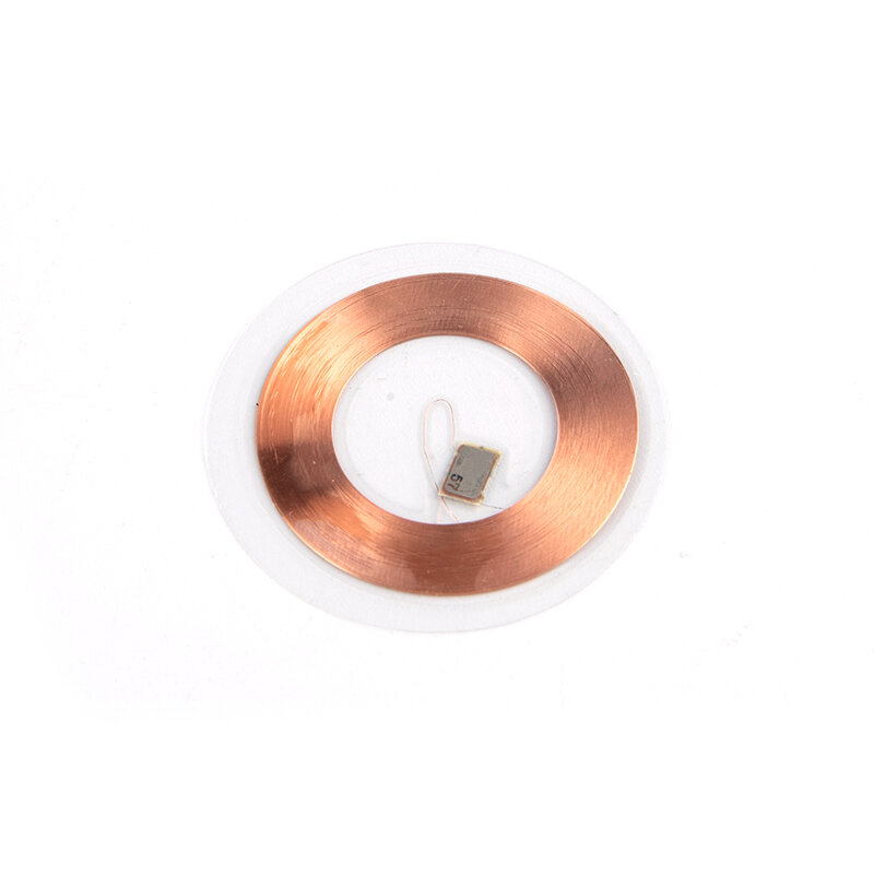 Regravável Copper Coil Coin Card Keyfob, RFID, ID, gravável, 125KHz, 5Pcs, T5577