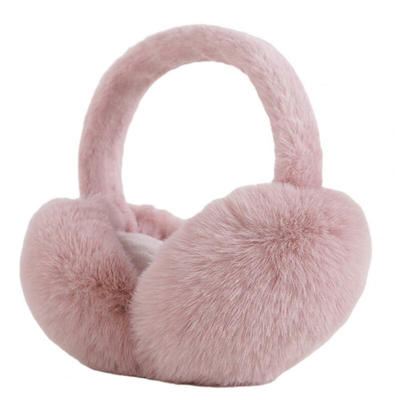 Faltbare Ohren schützer gemütliche einfarbige Winter-Ohren schützer für Frauen dicke Plüsch-Anti-Rutsch-Ohren schützer für den Schutz im Freien