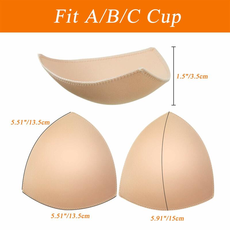 Triangle Sponge Push Up Bra Pads Set for Women Invisible Insert Swimsuit Bikini Breast Enhancers Chest Cup Pads Accessories