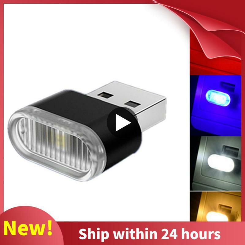 Carro Mini USB LED Atmosfera Luzes, Projetor Laser Estrelado Interior, Lâmpada decorativa, Auto iluminação luzes noturnas