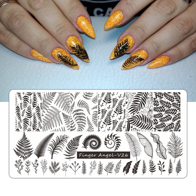 1 sztuk geometria płytki do tłoczenia paznokci linie zwierząt owoce szablon temat płyta formy kwiat liść koronki paznokci szablon artystyczny narzędzia list