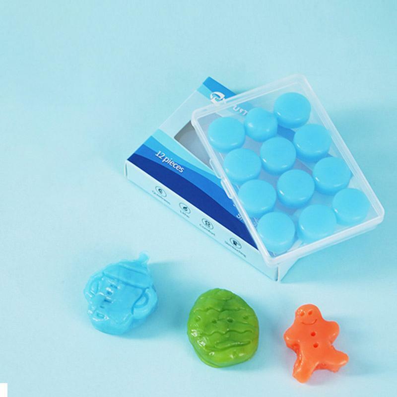 Ear Plugs For Sleeping Soft Silicone Earplugs Noise Reduction Waterproof 12PCS Reusable Snoring Ear Plugs For Sleeping Noise