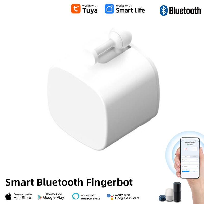 Tuya ปุ่มสวิตช์หุ่นนิ้วมือบลูทูธ Pusher Smart Life APP fingerbot แขนสวิตช์บอทไร้สายที่ควบคุมแอพพลิเคชั่น Pusher บลูทูธ