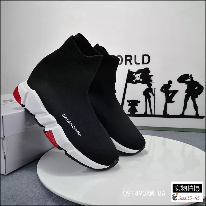 2024 Luxury Brand Designer Retro Casual Socks Shoes Speed Trainer Sneaker High Platform Men Women Breathable Sports Shoes