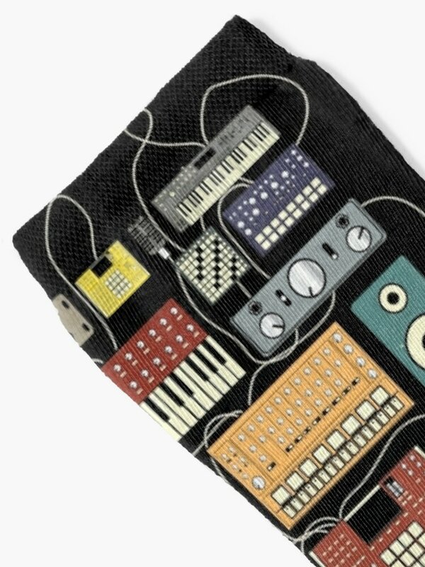 Elektronische Musiker Synthesizer und Drum Machine DJ Socken Gym Socken Socken mit Print Designer Mann Socken Frauen