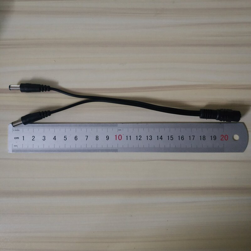Раздельный кабель питания постоянного тока, 1 гнездо-2 штекера, 2,1*5,5 мм, для камеры видеонаблюдения, DVR, светодиодная лента
