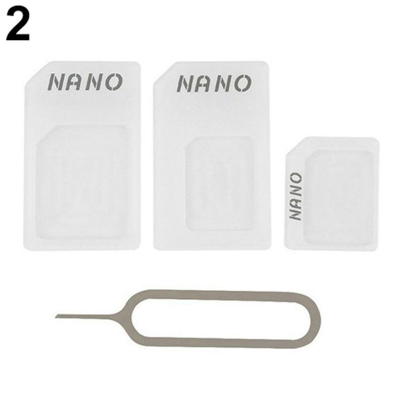 Soporte 3 en 1 tarjeta NanoSIM a tarjeta Micro SIM a convertidor de adaptador de tarjeta SIM estándar
