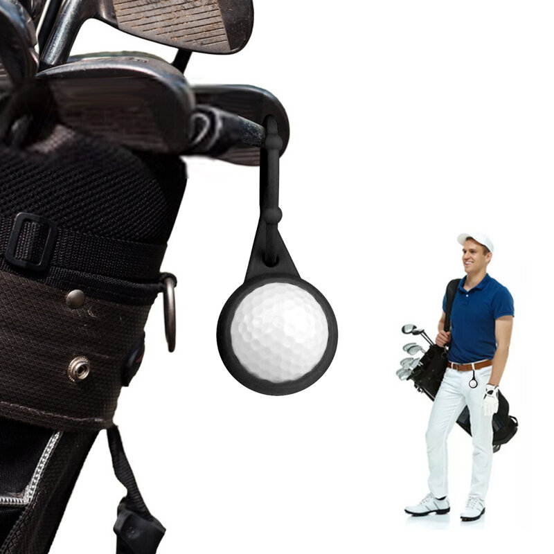 1Pcs Draagbare Golfbal Beschermende Houder Cover Golfbal Siliconen Dubbele Case Cover Golf Training Sport Accessoires 5 Kleuren