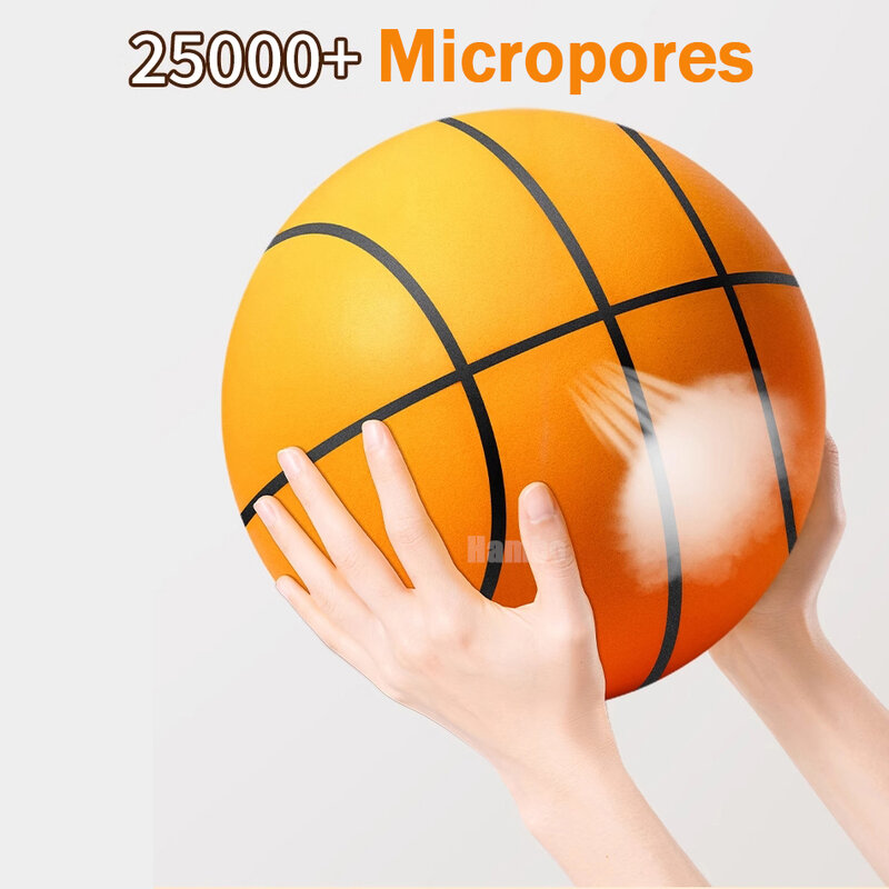 Bola Basket pantul bisu dalam ruangan 24cm busa bola Basket diam bola lembut bola keranjang pantul udara ukuran 3/5/7 mainan olahraga