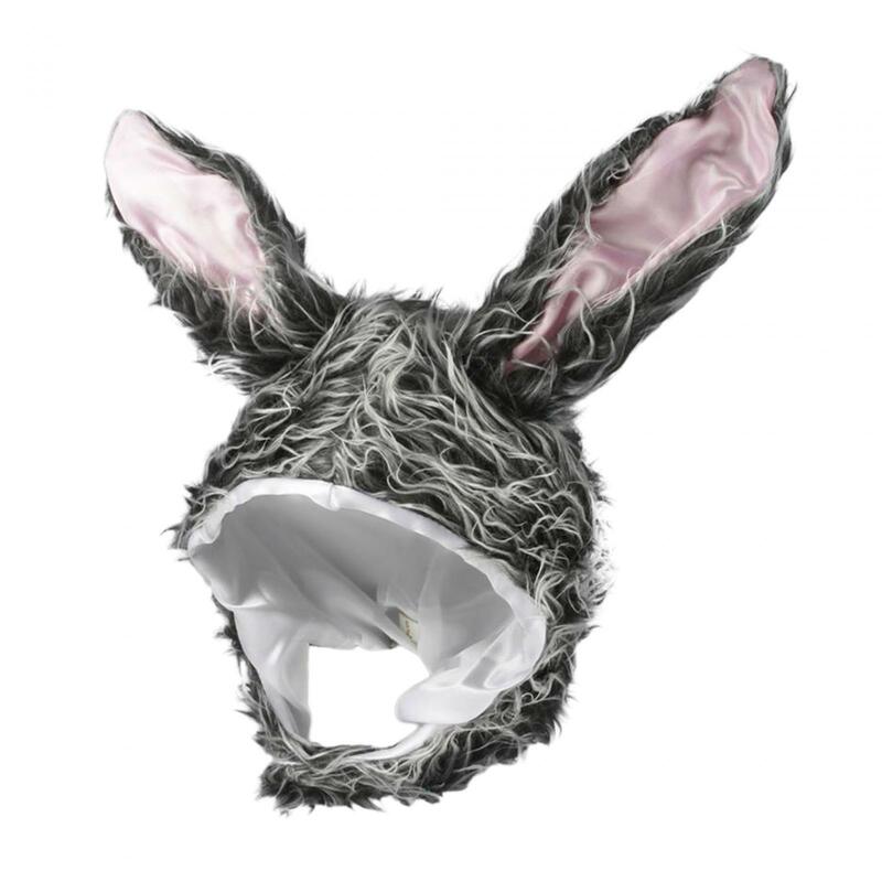 Czapka z uszami królika urocza czapka wakacyjna długi, regulowany zimowa przytulna nakrycie głowy dla kobiet Cosplay dziewcząt na Halloween przebranie upominki