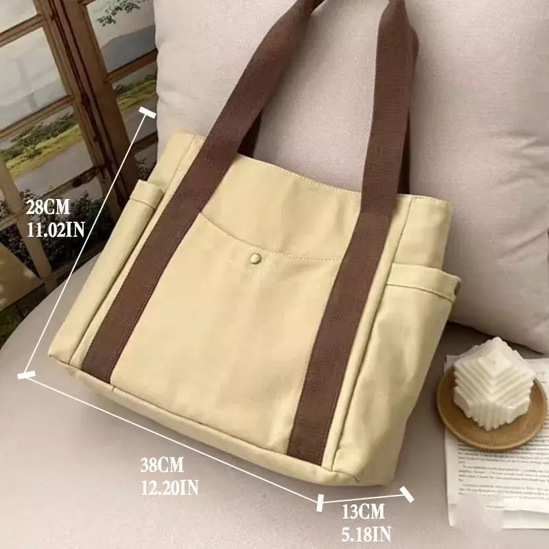 女性のための小さなキャンバスのハンドバッグ,ファッショナブルで実用的なハンドバッグ,大容量,財布とハンドバッグ