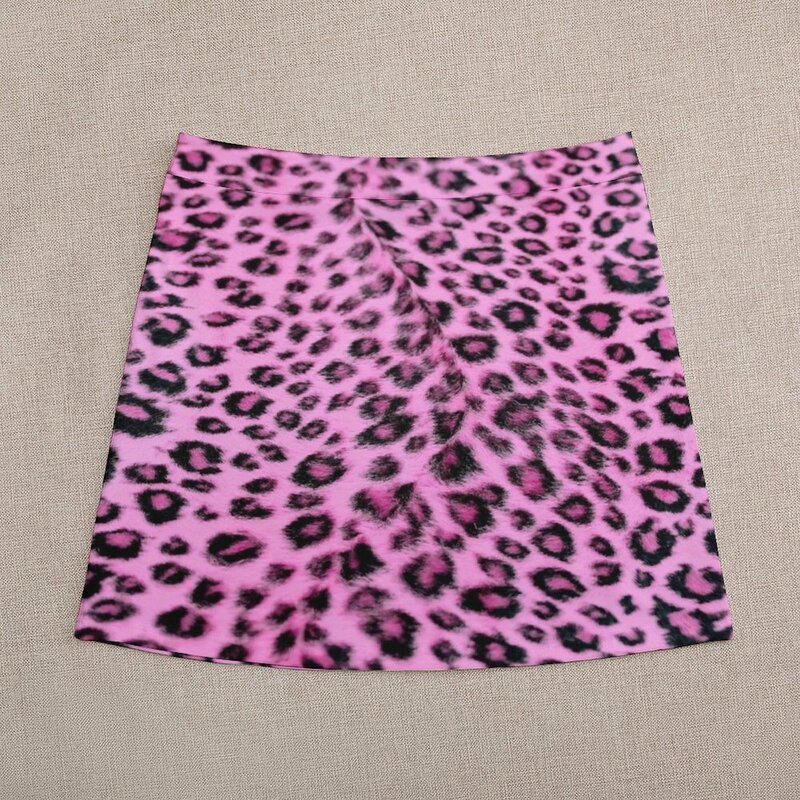 Minifalda con estampado de leopardo rosa para niñas, falda Kawaii, ropa Coreana de moda