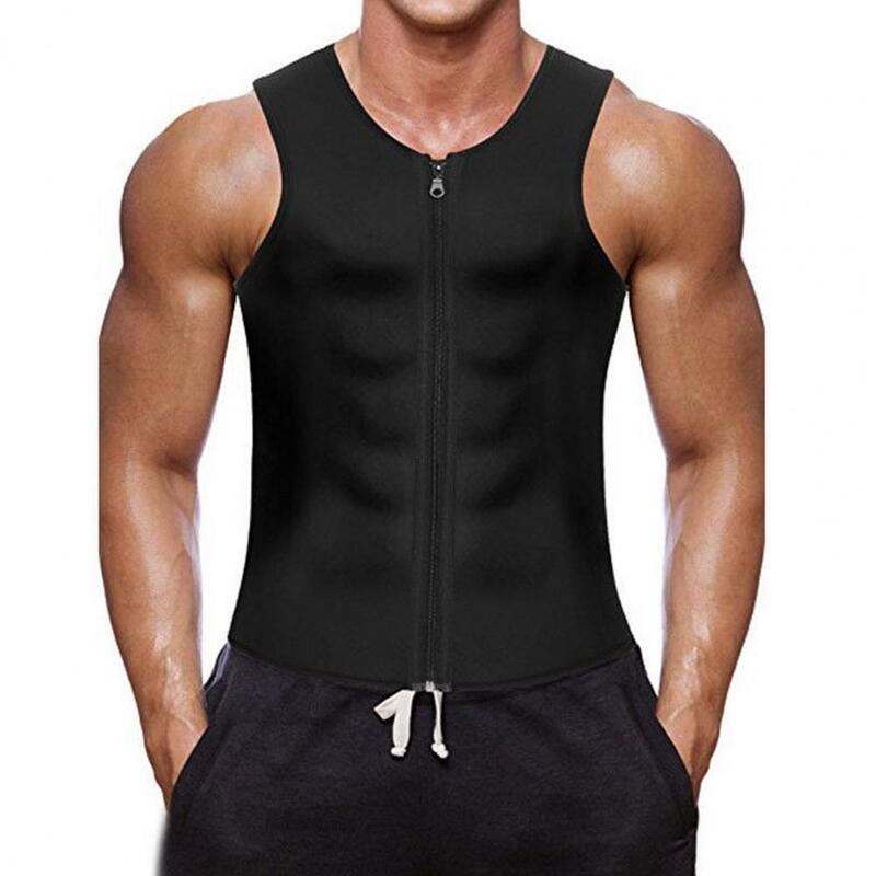 Men Protective Vest Men's Nanotech Muscle-defining Safety Vest with Zipper Placket for Ultimate Protection Comfort Protechshield