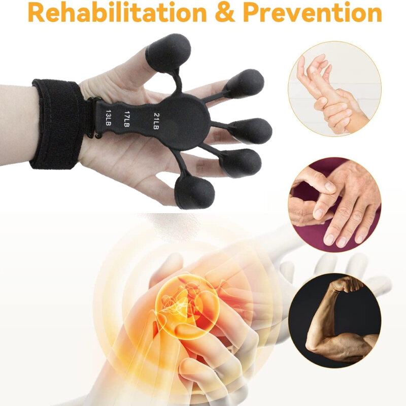 Pinza de dedo para pacientes, dispositivo de entrenamiento de flexión y extensión, fortalecedor de manos, entrenador de fuerza resistente, 6