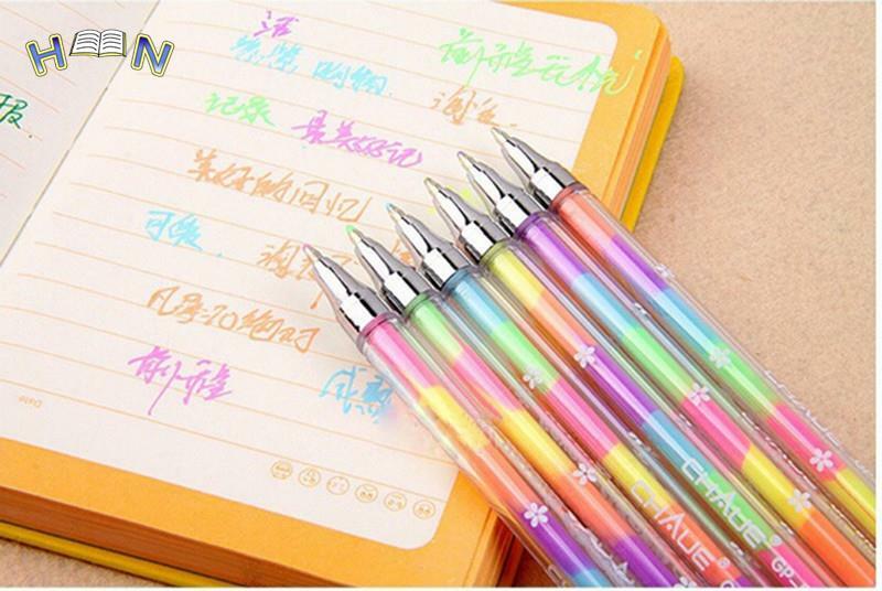 ปากกากระดาษฟลูออเรสเซนต์ปากกาสำหรับเขียนปากกาเน้นข้อความปากกาเน้นข้อความสำหรับเด็กอุปกรณ์สำนักงาน