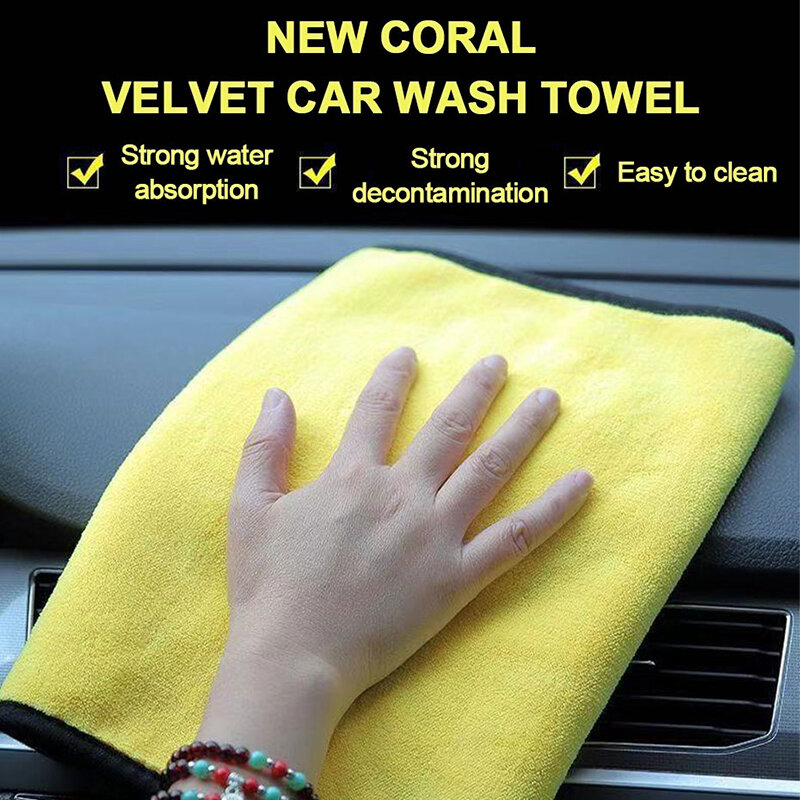 Полотенце для мытья автомобиля SEAMETAL, 160x60 см, г/м2, микрофибра, высокое водопоглощение, чистящие полотенца, утолщенная мягкая ткань для мытья автомобиля, сушка