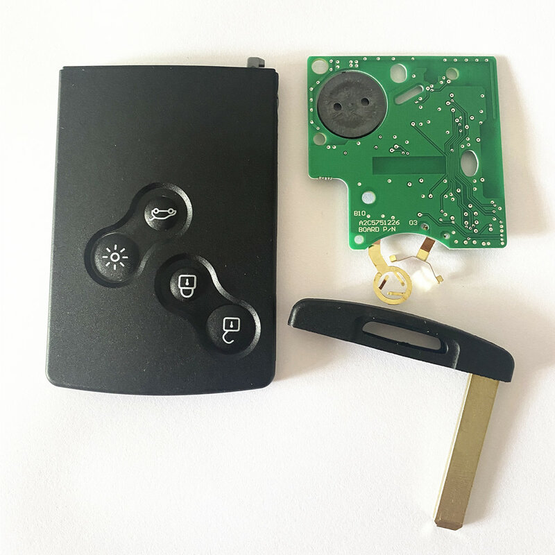 Умный Автомобильный ключ без ключа с 4 кнопками для Renault Clio IV 2009-2015 Captur 2013-2017 4A pcf7953m, чип 433 МГц, карта громкой связи Promixity