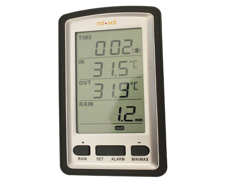 Compteur de pluie sans fil avec thermomètre, station météo pour la température intérieure et extérieure, enregistreur de température