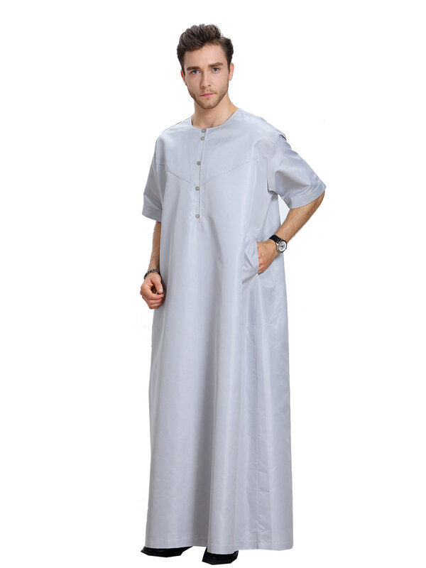 Abayas – Robe musulmane d'été pour hommes, Mode masculine, arabie saoudite, Kleding Mannen, Kaftan Oman, vêtements islamiques