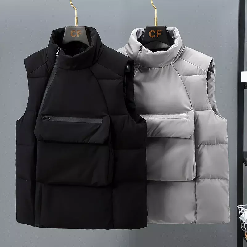 Chaleco sin mangas Para Hombre, chaqueta cálida informal acolchada de algodón, otoño e invierno, 2023
