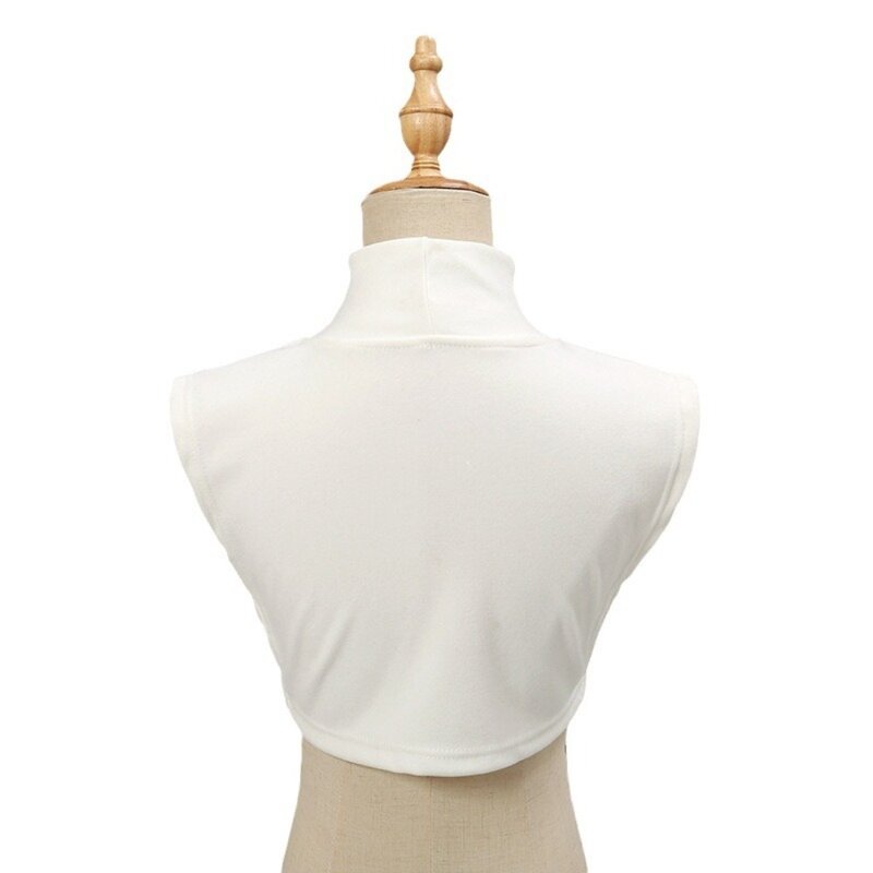 Comodo colletto staccabile modale elastico moda donna decorazione esterna dolcevita tinta unita colletto finto