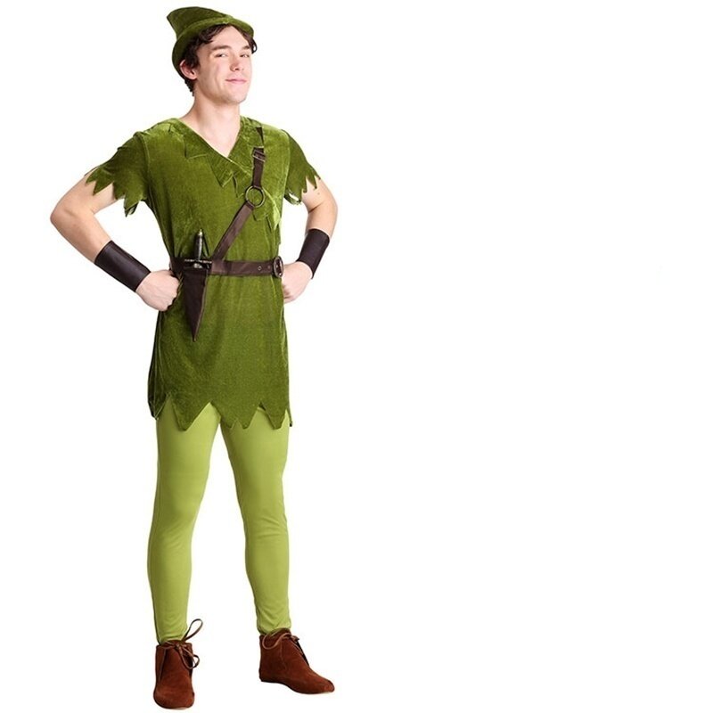 Costume de Cosplay Peter Pan pour Halloween, Costume de film de dessin animé pour enfants adultes hommes filles garçons