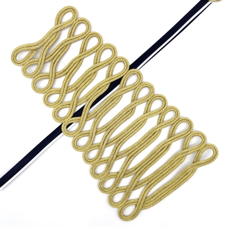Fio ouro chinês cheongsam botão artesanal fechos nó para costura transporte da gota