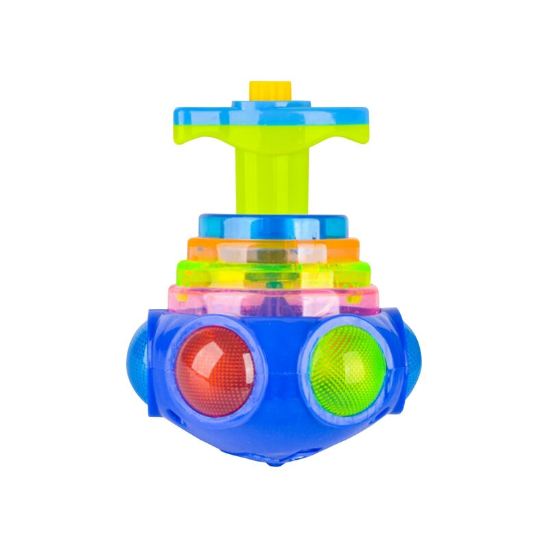 Brinquedos superiores giratórios da música da luz do brinquedo das crianças para as crianças presentes engraçados