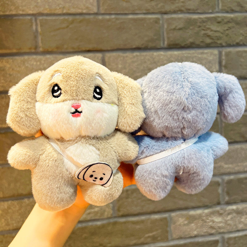 10cm Cartoon niedlichen Hund Plüsch Schlüssel bund Anhänger Puppe Kawaii Anime Plüsch tasche Anhänger Kinder Rucksack Anhänger Dekoration Kinder geschenke