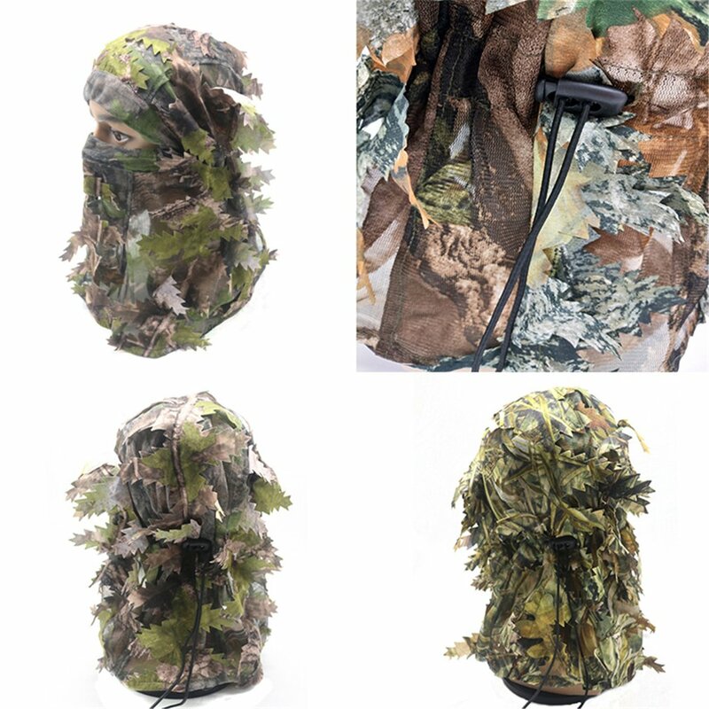 3D Camouflage passamontagna Full Face Mask Wargame ciclismo caccia Army Bike Military Helmet Liner Tactical Airsoft Cap