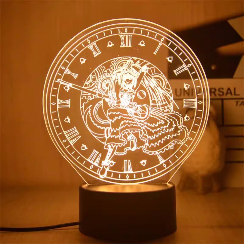 Anime Lamp Cute Pretty Girls 3D Nightlight Acrylic Led Night Light 7/16 Colors Sexy Women Table Lamps for Bedroom Decor Gifts