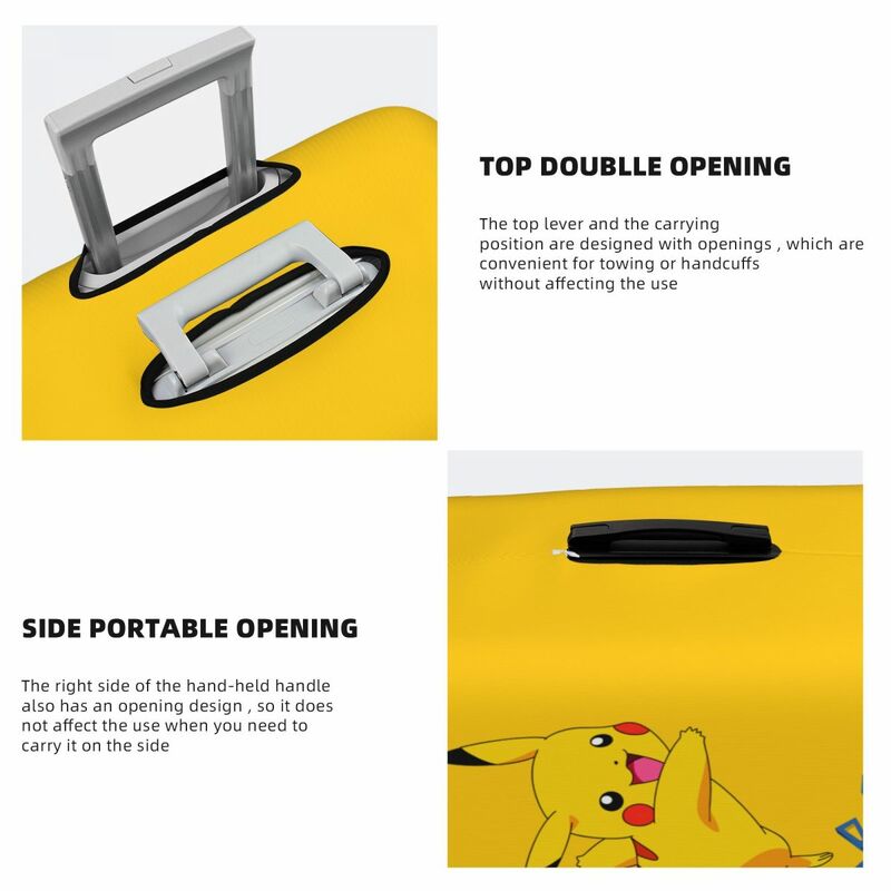 Benutzer definierte Pokemon Pikachu Gepäck abdeckung elastische Reisekoffer Schutzhüllen Anzug für 18-32 Zoll