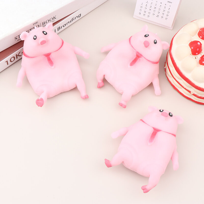 Mainan ventilasi kreatif hewan babi merah muda Remas lucu hadiah pesta mainan pereda stres menyenangkan