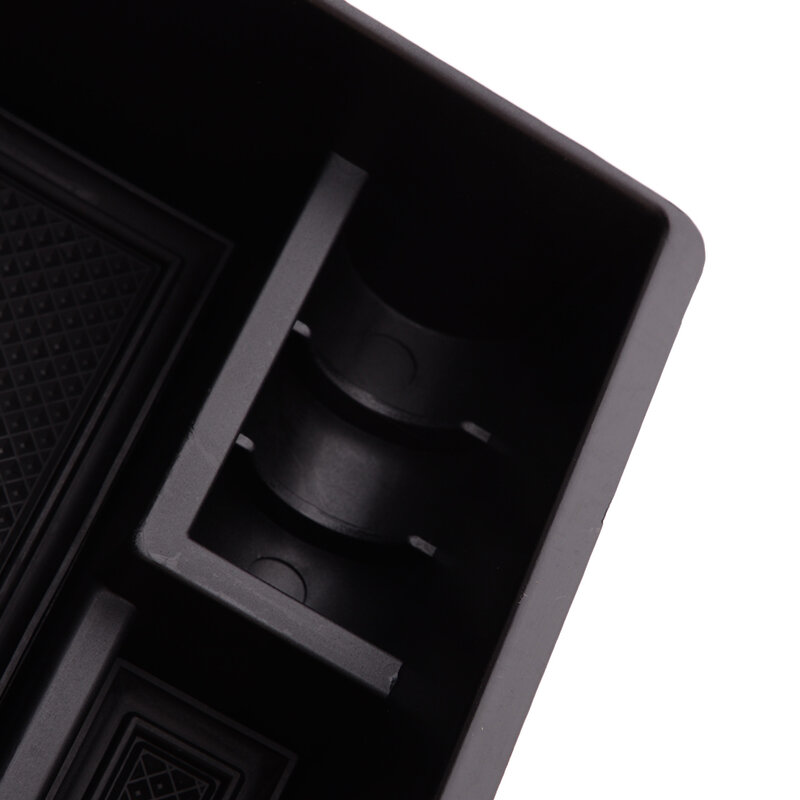 DWCX Car bracciolo Storage Box Organizer vassoio supporto con tappetino antiscivolo adatto per Kia Sportage NQ5 2022 nero