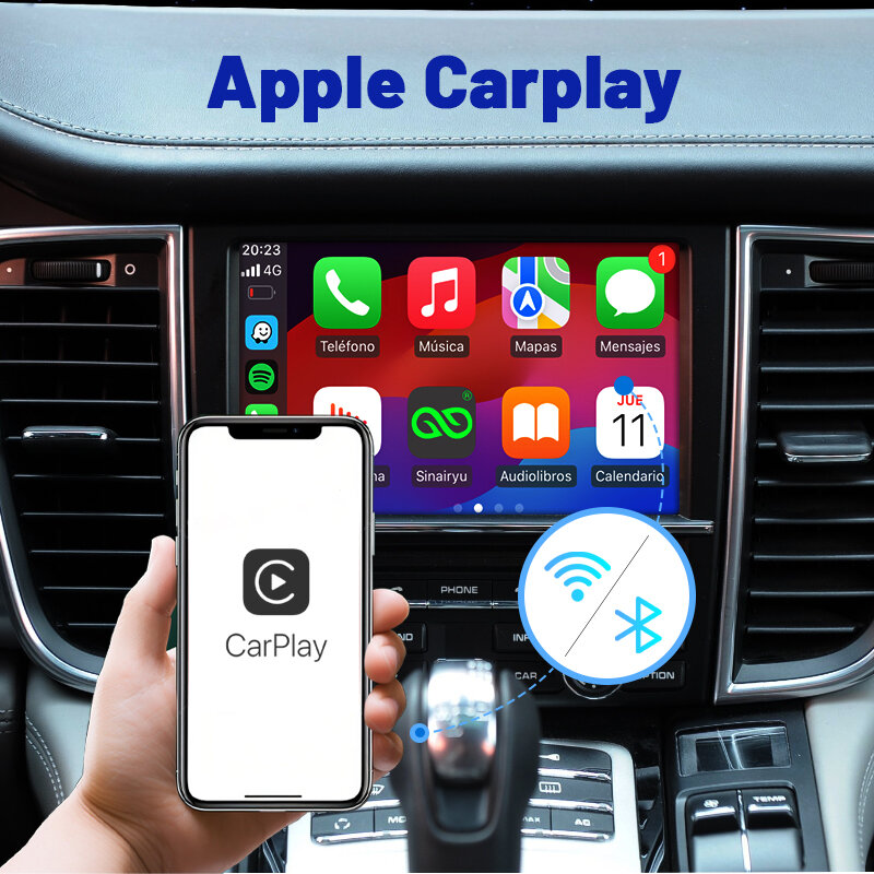 Sinairyu-REPRODUCTOR multimedia para coche, accesorio inalámbrico con Mirror Link, Apple Carplay, Android, para Porsche 911, 991, 997, Cayenne, Macan, Panamera, Bosxter, Cayman, 2006-2018
