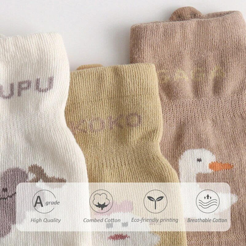 Modamama bebê antiderrapante meias recém-nascidos cor sólida outono borracha antiderrapante meias de assoalho de algodão macio infantil da criança para o bebê