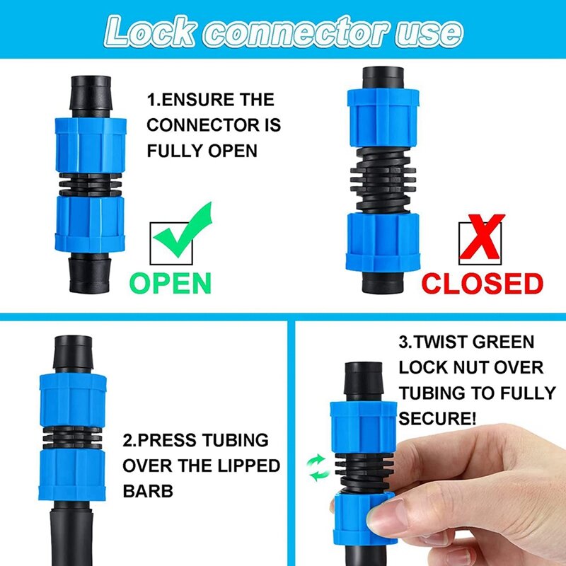 36 Pcs Drip Irrigation Couplings, 1/2 Inch Universal Connector Drip Tubing Fittings, Compatible With 16-17 Mm Drip Tape