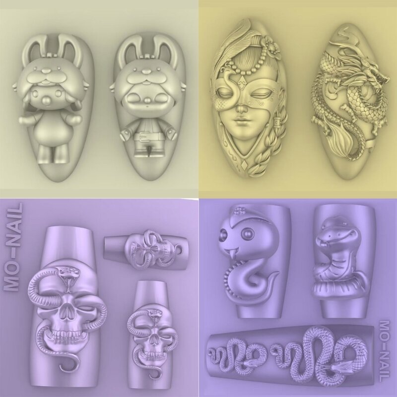 Cetakan ukiran seni kuku silikon cetak timbul kupu-kupu cocok untuk alat templat kuku perlengkapan dekorasi seni kuku Diy