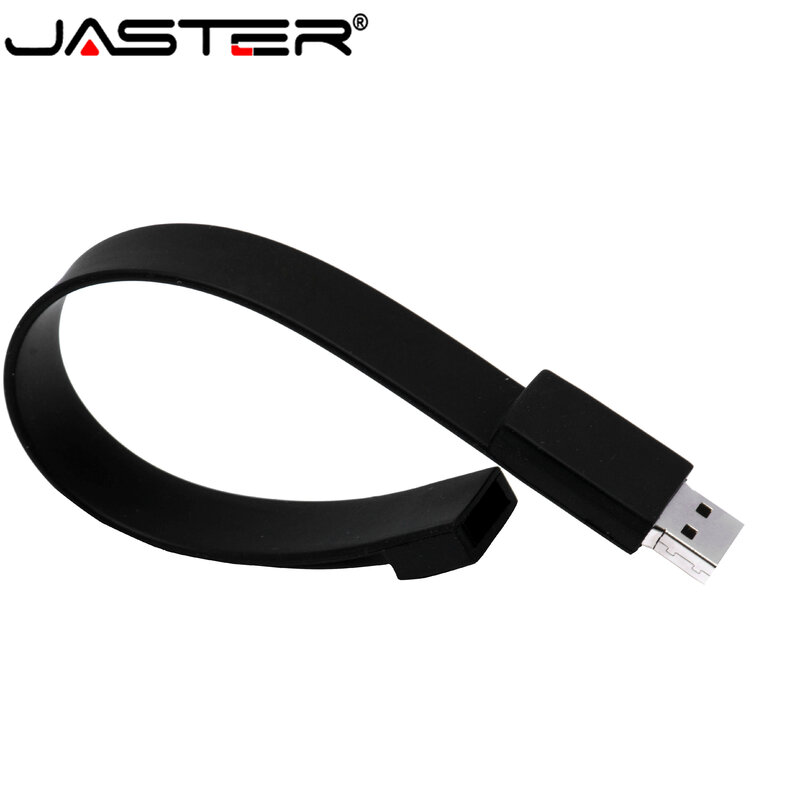 JASTER USB Flash Drive 64GB Real Capacity Silicone Bracelet Wrist Band pendrive 32GB 16GB 8GB Memory Stick U Disk Gift For kids