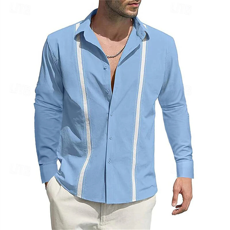 Men's solid color 3D printed lapel shirt, fashionable new creative designer designs comfortable and high-quality clothing
