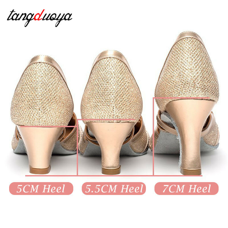 Nuove scarpe da ballo latino per donna/donna/ragazze Tango Pole Ballroom scarpe da ballo con tacco 5.5/7.5cm