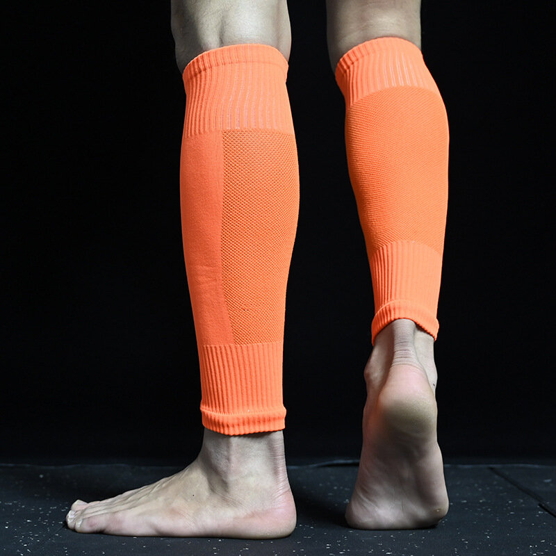 ถุงเท้าฟุตบอลใหม่ Shin Pads ขาปกคลุมผู้ชายผู้หญิงกีฬาแขนวิ่งแขน
