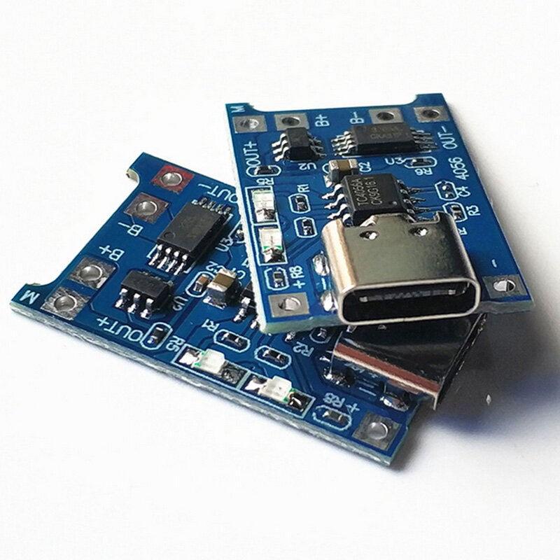 リチウム電池保護カード,type-c/micro/mini usb充電モジュール,1プレート保護付きtp4056,18650