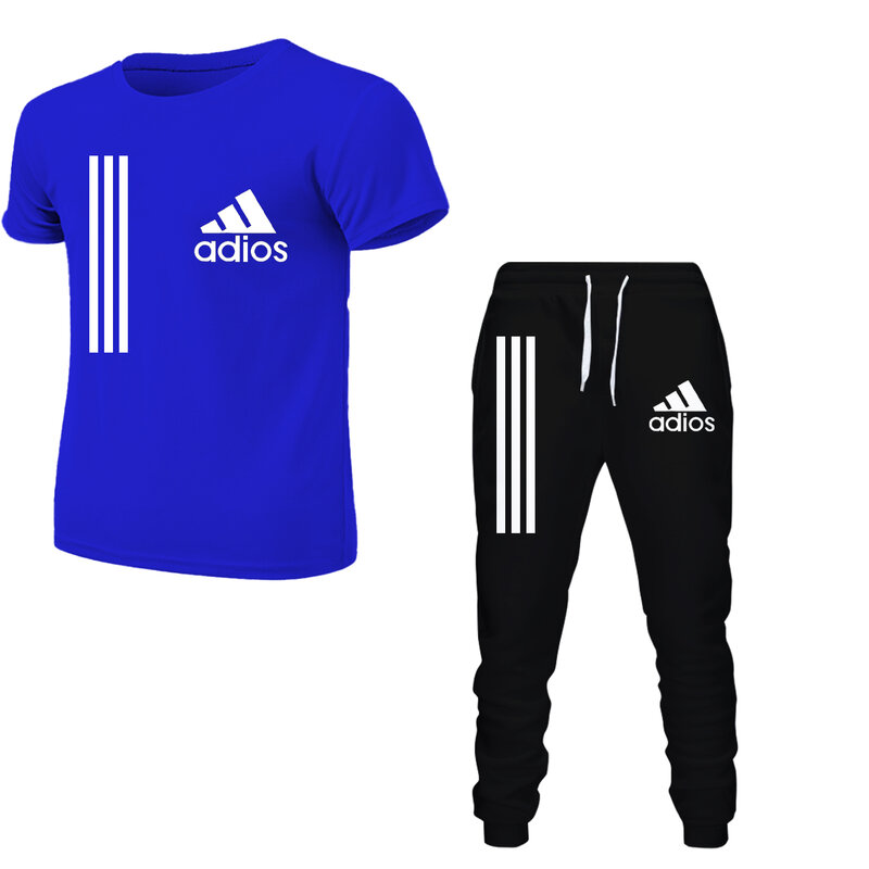 メンズスポーツパターン3Dプリント2ピースセット,長袖Tシャツ,ロングパンツ,衣類,スウェットシャツ,新作コレクション